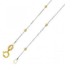 UNO A ERRE Collier Weissgold 375 Zwischenteile Gelbgold