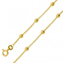 Fußkette Gold 333 3mm Kugeln massiv
