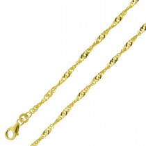 Singapurkette 2,3mm Armband Gelbgold 333 8 Karat massiv  