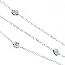 Brillantcollier Weißgold 750 18K Natur Diamanten 0.15ct 