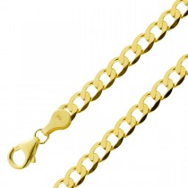 Panzerarmband 5,0mm Gelbgold 333 8 Karat massiv Cuban Link Chain 