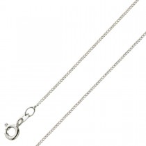 Panzerkette 1,1mm Weißgold 585 14Karat massiv  poliert