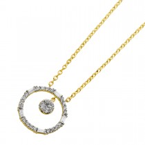 Happy Lady Brillantkette Gold 585 14K Natur Diamanten 0.41ct