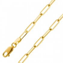 Paperclip Halskette Gelbgold 585 14 Karat massiv