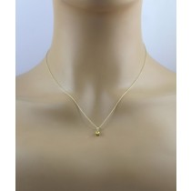 Brillantkette Anhänger Gold 585 14K gelber Natur Diamant 0.25ct