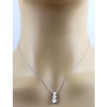 Brillant Kette Anhänger Weißgold 585 14K Lab Grown Diamanten 1ct