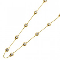 Brillant Collier Gold 375 9K Lab Grown Diamanten 1.0ct