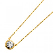 Solitärkette Gold 585 14K Lab Grown Diamant 0.50ct