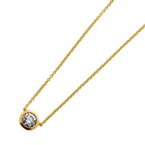 Diamantkette Gold 333 8K Natur Solitär Diamant 0.25ct
