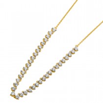 Brillant Collier Gold 333 8K Lab Grown Diamanten 1.26ct