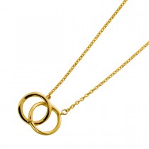 Infinity Kette Gold 333 8 Karat Doppelringe 