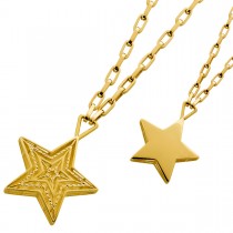 Stern Kette Gold 333 8 Karat Paperclip Kette 