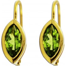 Ohrringe Ohrhänger Gold 333 grüner Peridot Edelstein Ohrschmuck _01