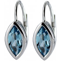 Ohrhänger Ohrringe Weißgold 333 Blautopas Edelsteinschmuck _1