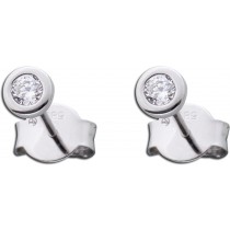 Diamant Brillant Ohrringe Ohrstecker Solitär Weißgold 585  0,20 Carat TW / Lupenrein_01