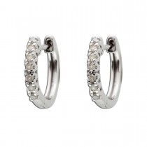 Klappcreolen Weißgold 333  Diamanten 0,125ct  8/8  W/P