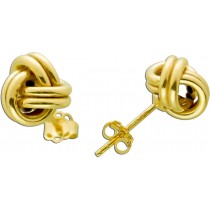 UNO A ERRE Goldohrstecker Knoten förmig Gelbgold 375 Damen Ohrringe  1