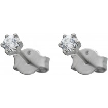 Diamant Ohrringe Brillant Ohrstecker Platin 950 Solitaerstecker 0,15 Carat W / SI Krappenfassung