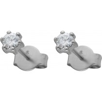 Diamant Ohrringe Brillant Ohrstecker Platin 950 Solitaerstecker 0,35 Carat W / SI Krappenfassung