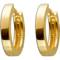 Ohrringe Klappcreolen Gelbgold 333   10x2mm
