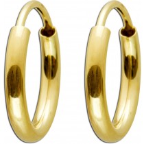 Creolen 13mm Gelbgold 585 14 Karat Ohrringe