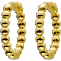 Creolen Kugelohrringe 12 mm  Gelbgold 333 8 Karat Klapp Scharnier