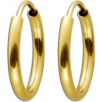 Creolen Gelbgold 585 14 Karat poliert flexibel
