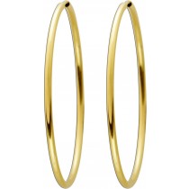 Creolen Hoops Gelbgold 585 14 Karat 50mm flexibel Scharnier