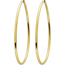 Große Creolen Hoops Gelbgold 585 14 Karat 60mm flexibel