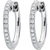 Brillant Creolen Weißgold 750 18K Natur Diamanten 0.28ct