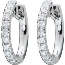 Brillant Creolen Weißgold 750 18K Natur Diamanten 0.52ct