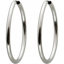 Hoops Creolen Weißgold 585 14 Karat 30mm flexibel