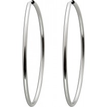 Creolen Hoops Weißgold 585 14 Karat 50mm flexibel
