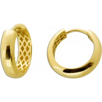 Creolen 17mm Gelbgold 333 8 Karat Klapp Scharnier