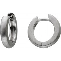 Platin 950 Klapp Scharniercreolen 12mm mattiert