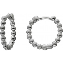 Platin 950 Kugel Klappcreolen 13mm mattiert massiv