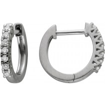 Brillant Creolen 14mm Platin 950 Natur Diamanten 0.20ct