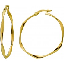 Creolen Hoops Gelbgold 333 8K 33mm Klapp Scharnier