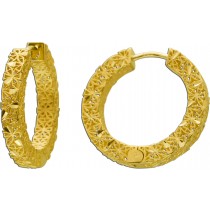 Creolen Gelbgold 333 8K 21mm Klapp Scharnier