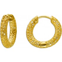 Creolen Gelbgold 333 8K poliert  15mm klapp Scharnier