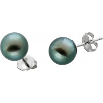 Perlen Ohrstecker Weißgold 585 14 Karat Tahiti Perlen