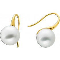Perlen Ohrhänger Gelbgold 585 14K weiße Südsee Perlen
