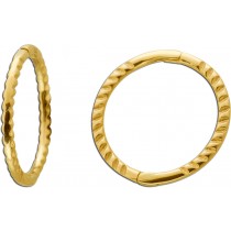 Creolen 12mm Gelbgold 585 14 Karat gemustert 