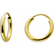 Creolen 13mm Gelbgold 333 8 Karat flexibel Hoops