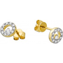 Happy Lady Ohrringe Gold 585 14K Natur Diamanten 0.30ct 
