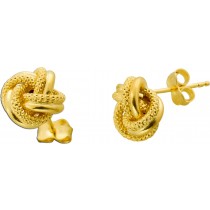 Infinity Endless Knoten Ohrstecker Gelbgold 750 18 Karat