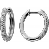 Brillant Creolen 17mm Platin 950 Natur Diamanten 0.56ct 