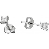 Diamant Ohrstecker 0.20ct Weißgold 585 14K Lab Grown Princess Cut
