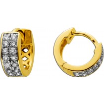 Diamant Creolen 0.25ct Gold 585 14K Lab Grown Brillanten IGI