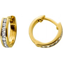 Diamant Creolen 0.25ct Gold 585 14K Lab Grown Brillanten IGI